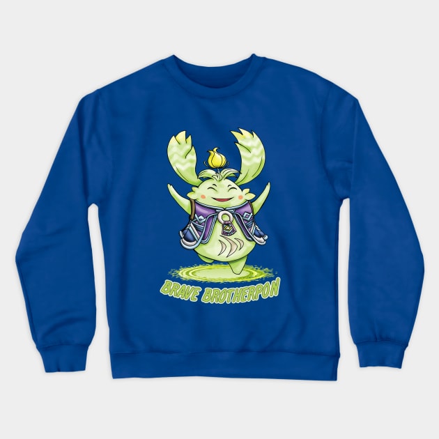 Brave Brotherpon Crewneck Sweatshirt by WarioPunk